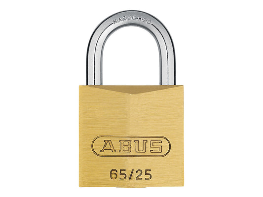 ABUS 65 series 25mm brass padlock WITH 2 KEYS