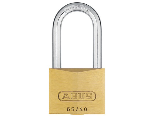 ABUS 65 series brass 40mm padlock 40mm (LONG SHAKLE) WITH 2 KEYS