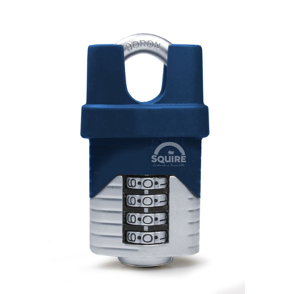 SQUIRE VULCAN COMBINATION  50MM CLOSED SHAKLE 4 WHEEL DOUBLE LOCKING PADLOCK